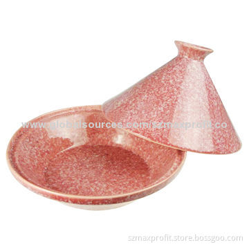 Large cooking tagine, 10.5 inches, marmoreal red